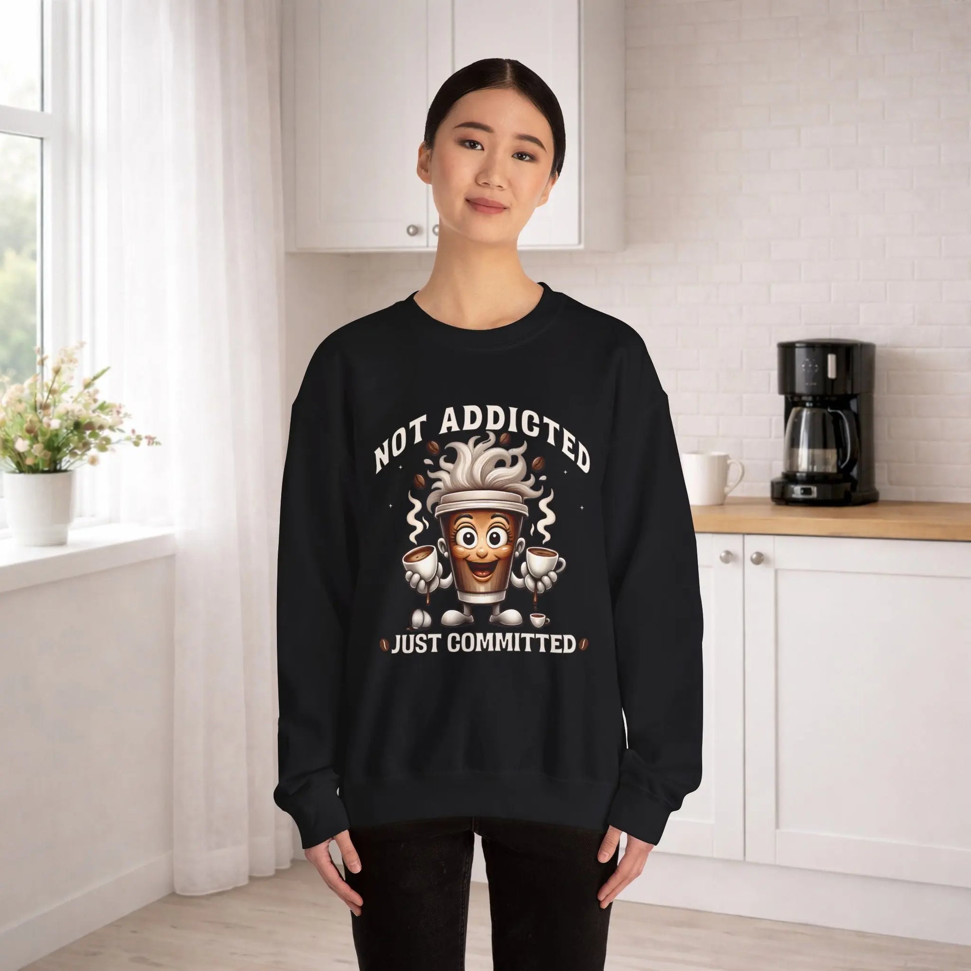 Not Addicted Just Committed Sweatshirt Printify