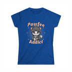 Pawfee Addict Tshirt- Cute Cat and Coffee T-Shirt Printify