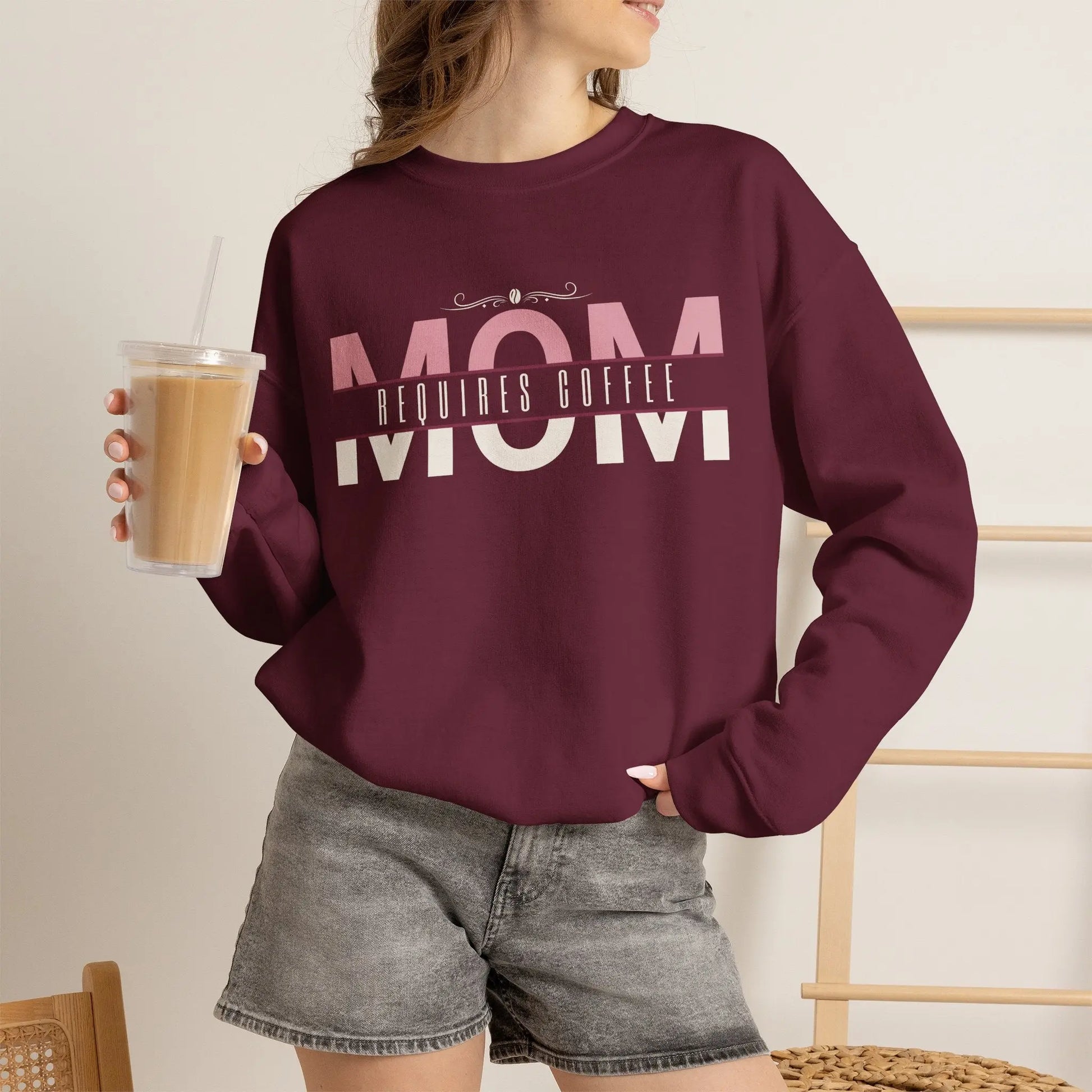 Mom Requires Coffee Sweatshirt Printify