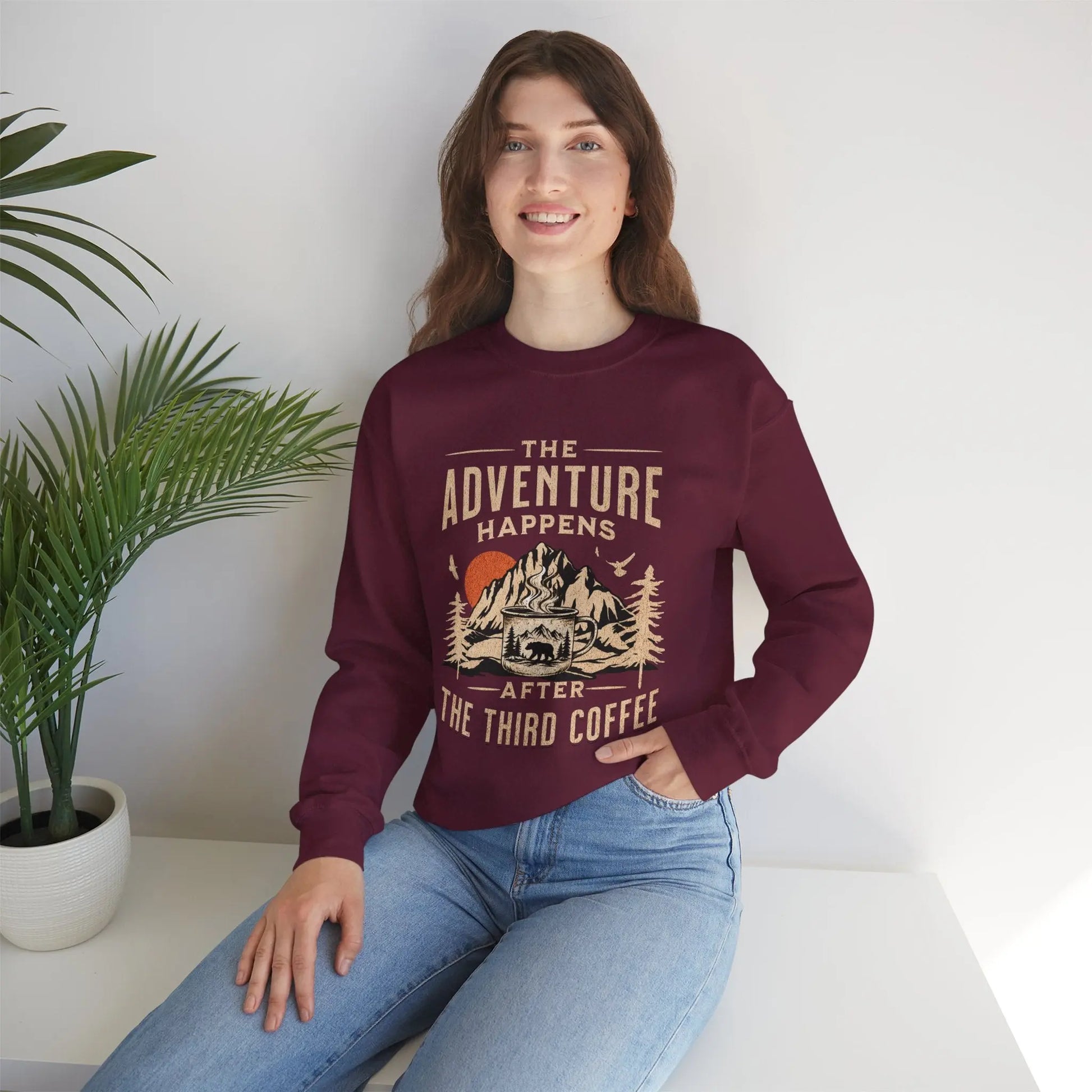 Adventure Happens Sweatshirt Printify
