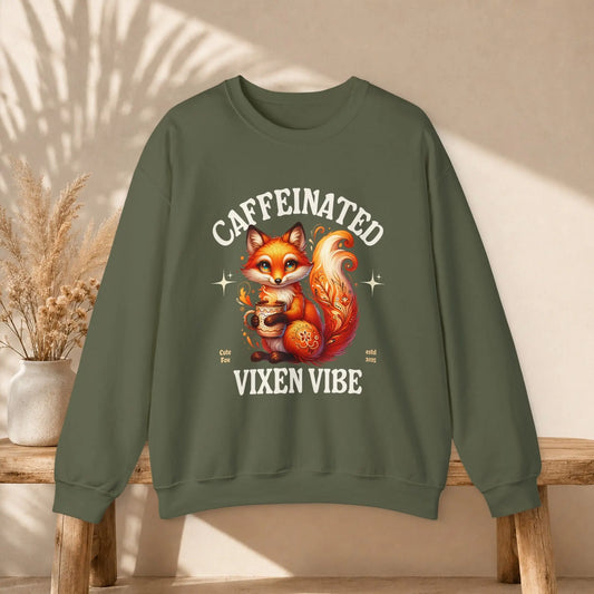 Caffeinated Vixen Vibe Sweatshirt Printify