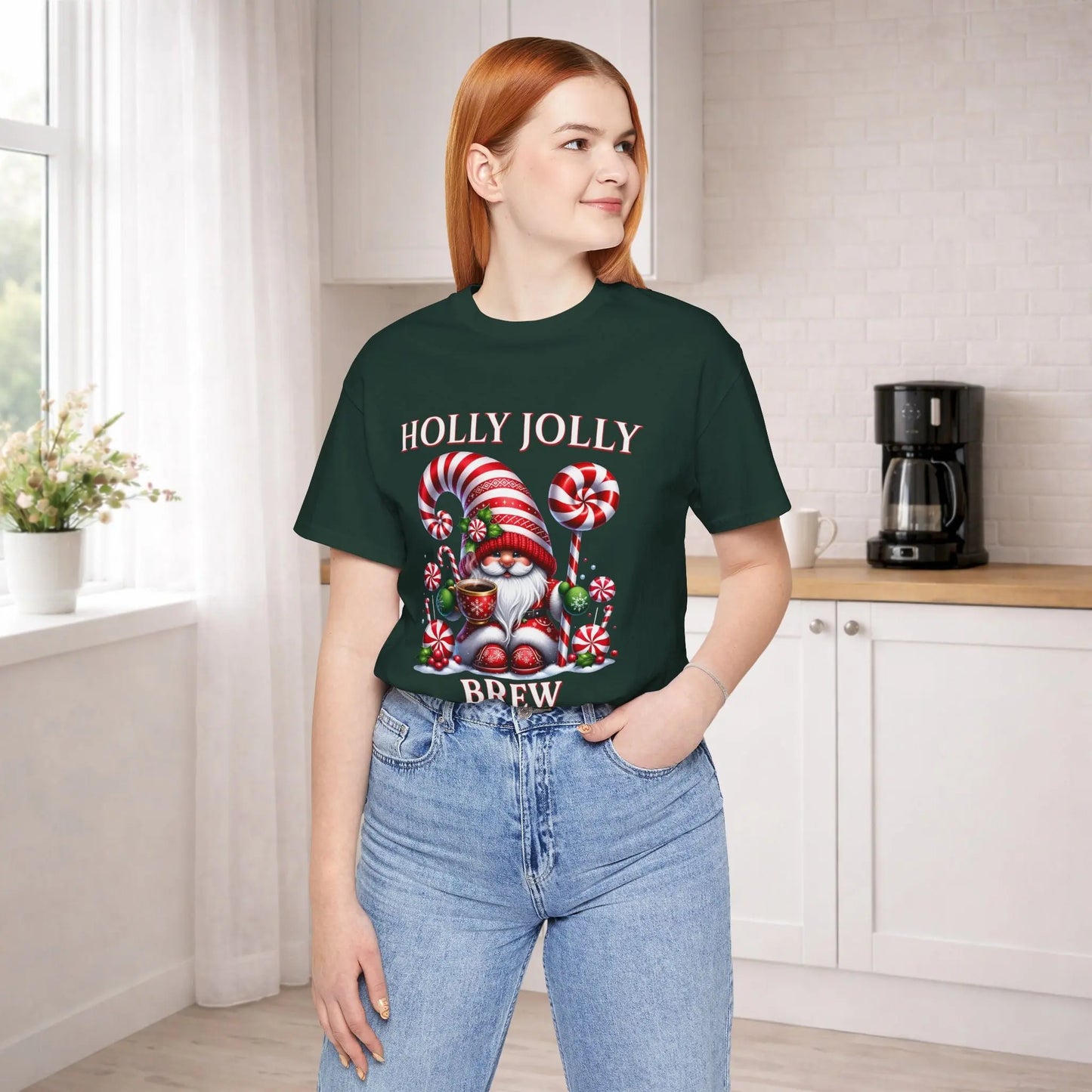 Holly Jolly Brew Christmas Tee Printify