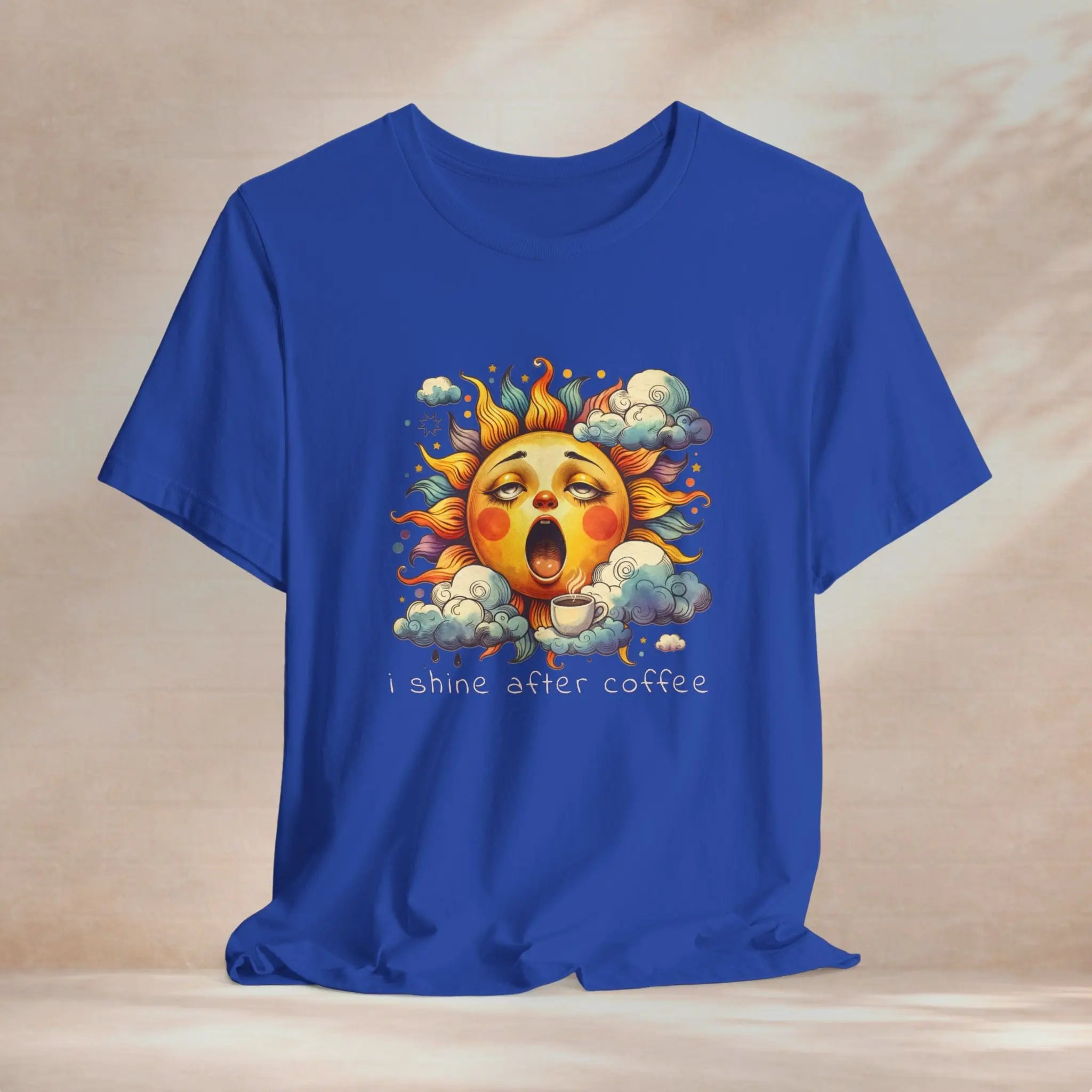 Shine After Coffee T-Shirt — Sun Graphic Tee Printify