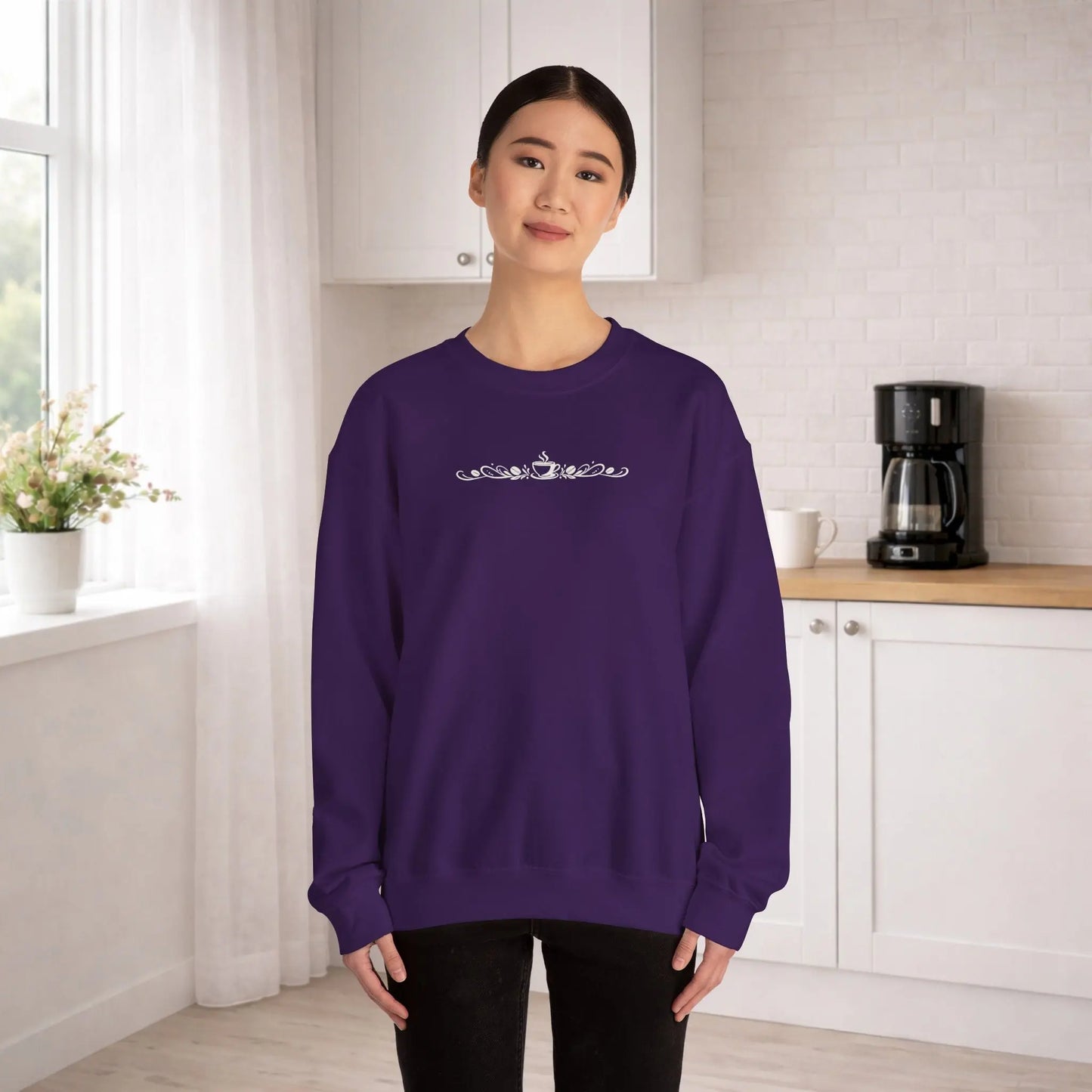 Cafe Garden Minimal Sweatshirt Printify