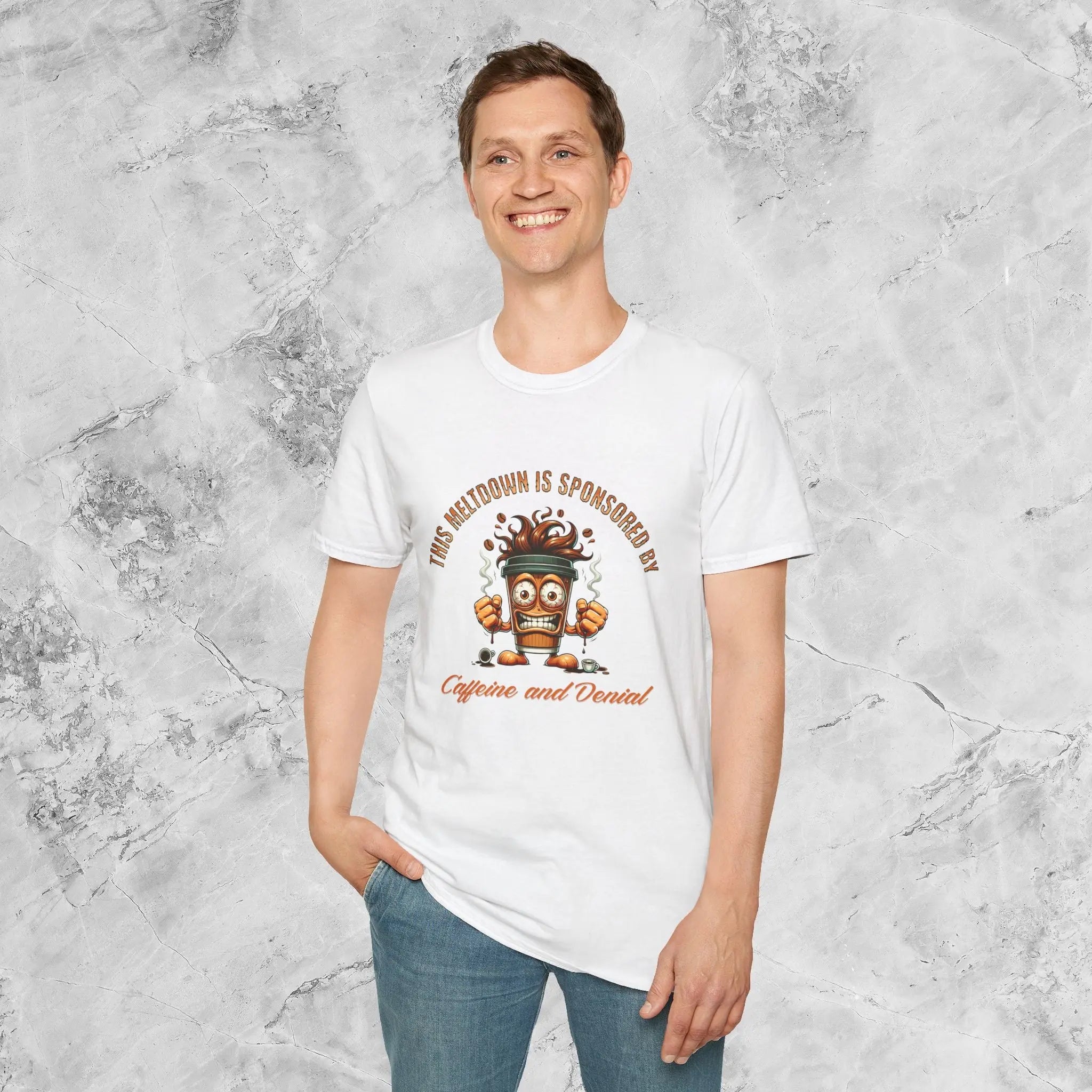 Caffeine and Denial T-Shirt Printify