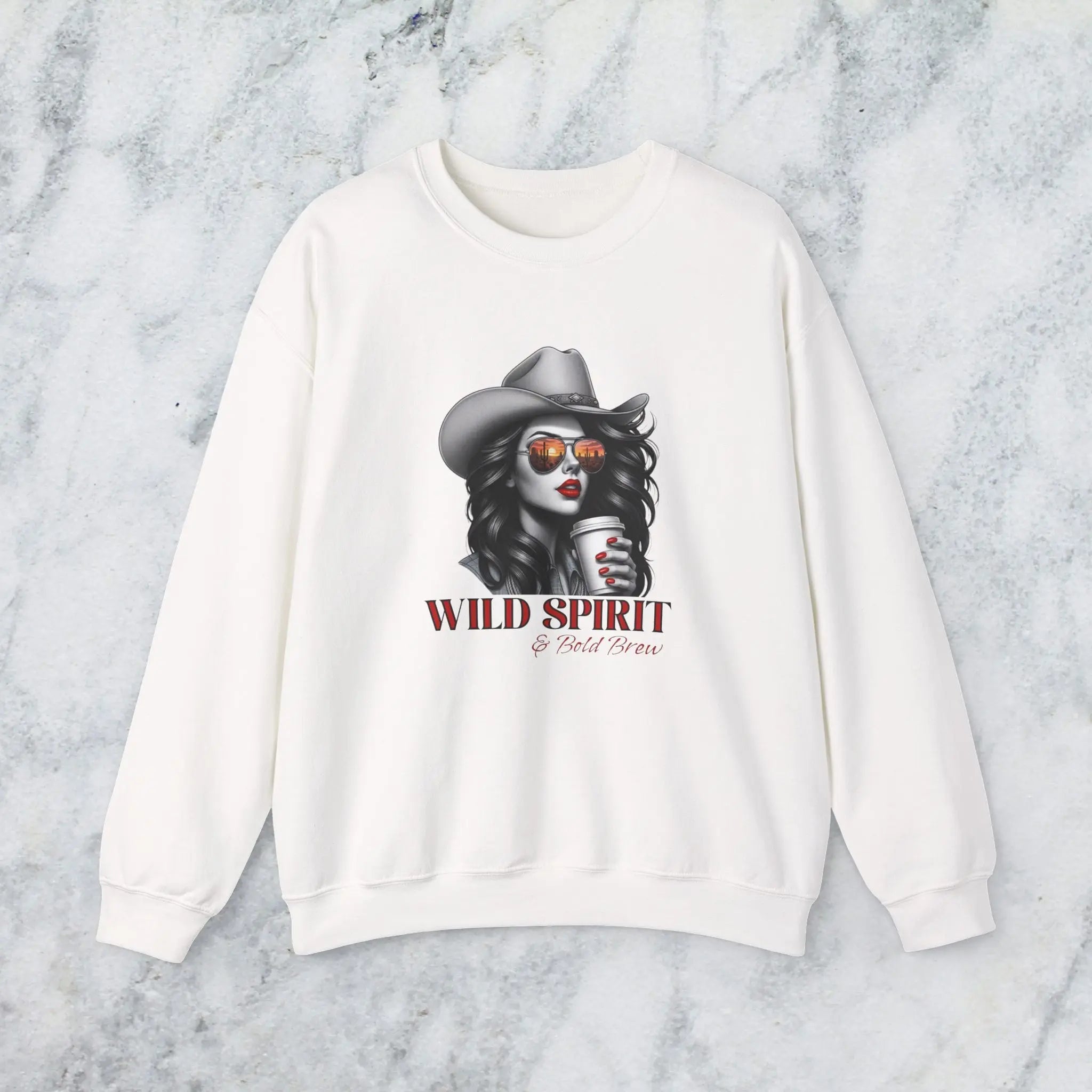 Wild Spirit Sweatshirt — Cowboy Cowgirl Graphic 'Wild Spirit' Printify