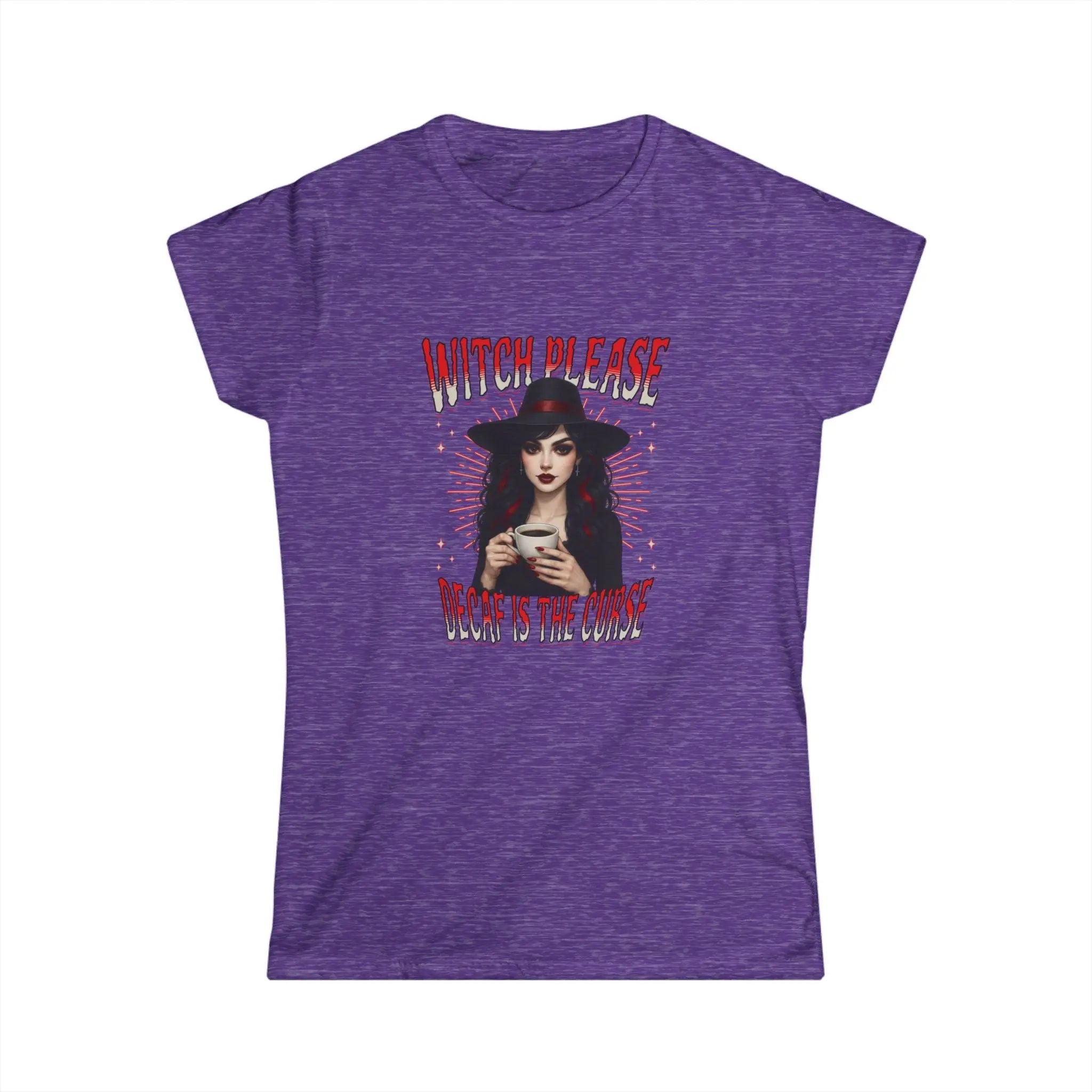 Witch Please T-Shirt – Decaf Is the Real Curse Funny Halloween Tee Printify