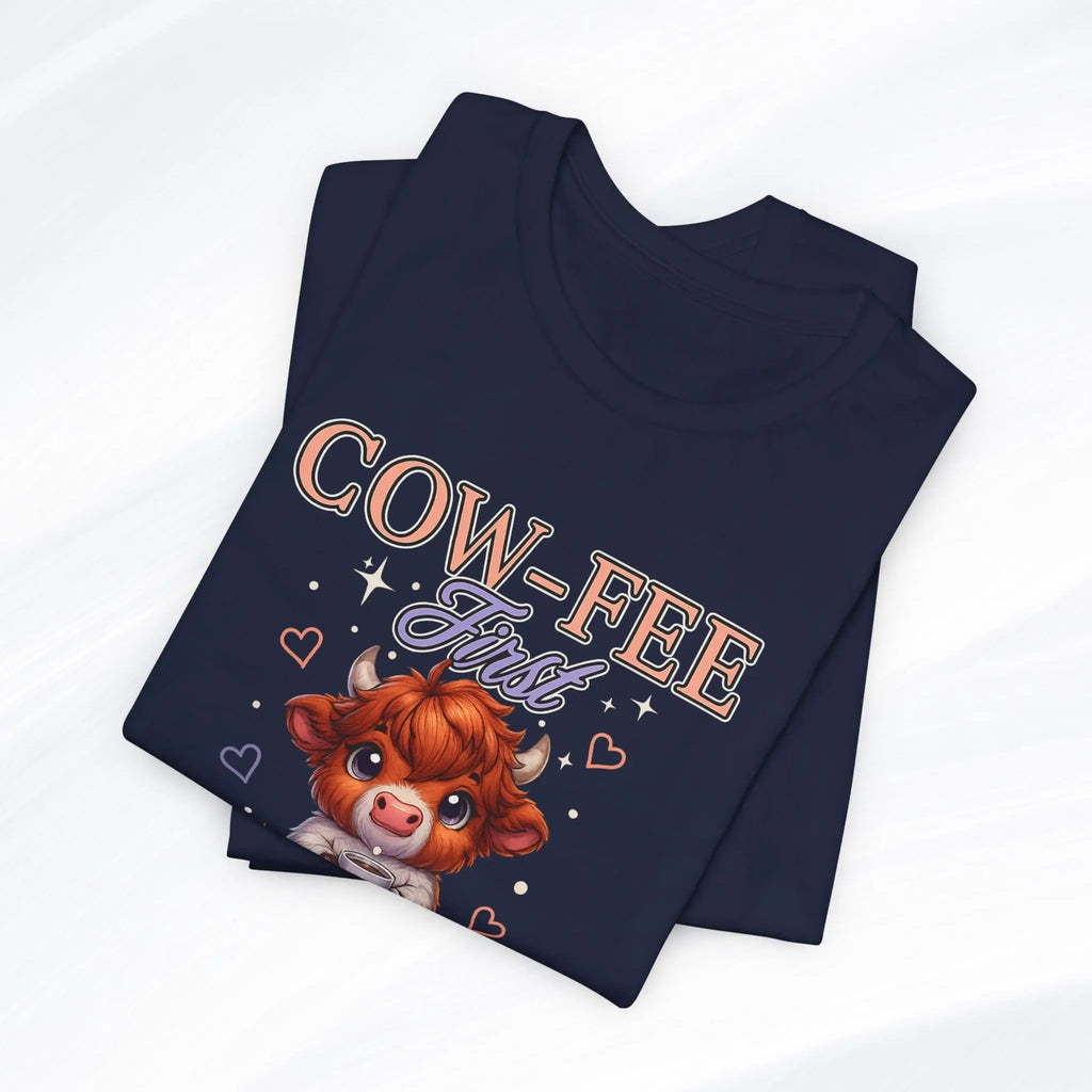 Cow-Fee First Tee Printify