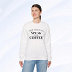 Thou Shalt Not Speak Before Coffee Sweatshirt Printify