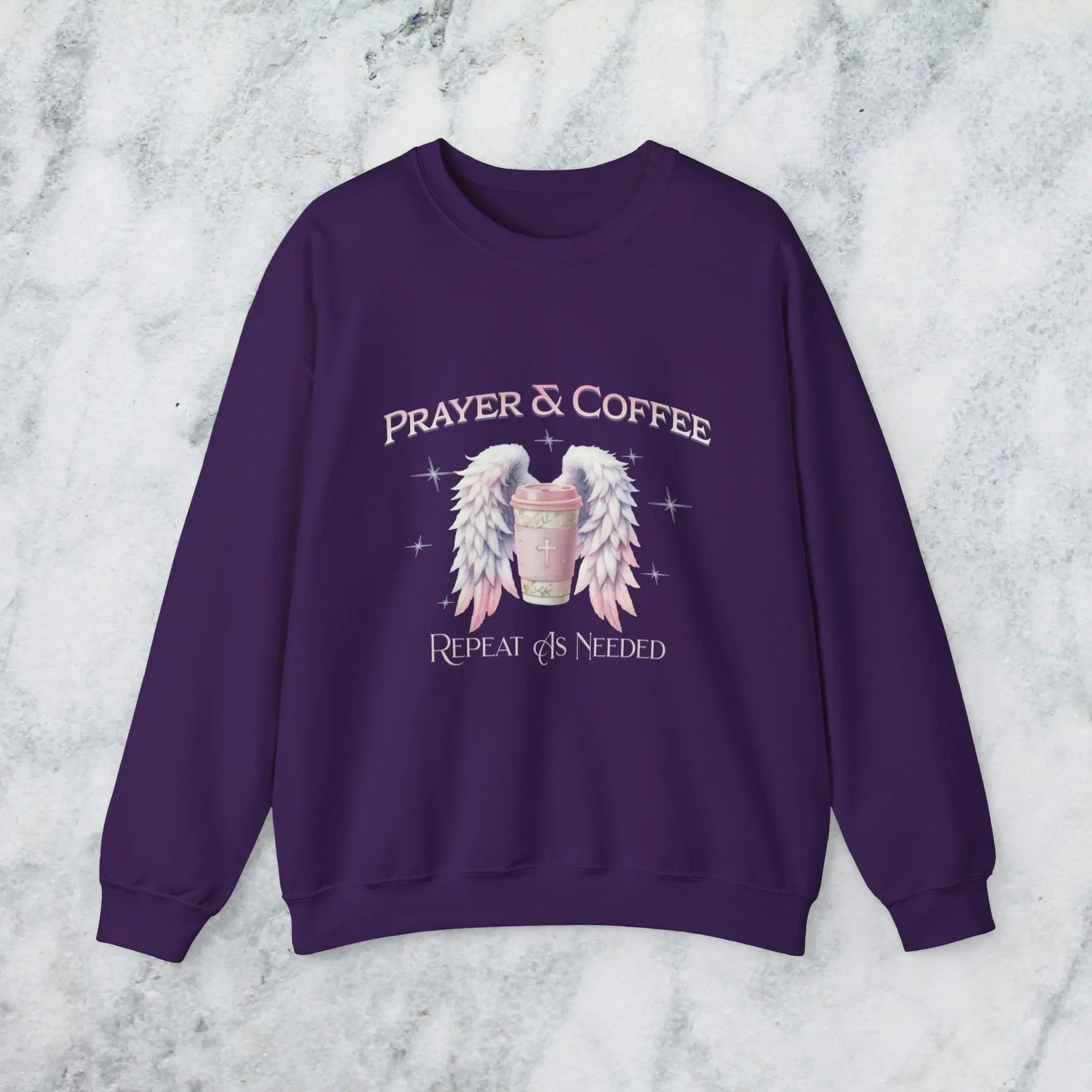 Prayer & Coffee Sweatshirt | Unisex Crewneck | Cozy Gift for Coffee Lovers | Relaxed Fit for Chill Days | Perfect for Holidays & Gatherings - Boldly Bitter Company