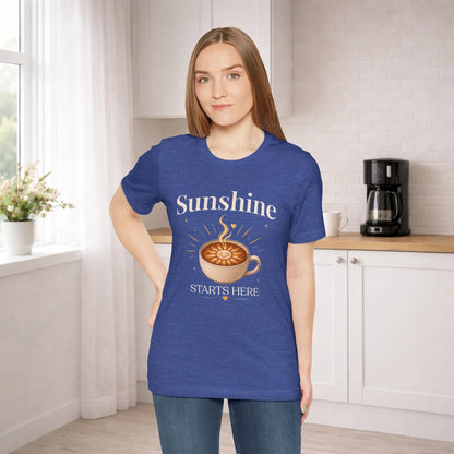Sunshine Starts Here Tee Printify