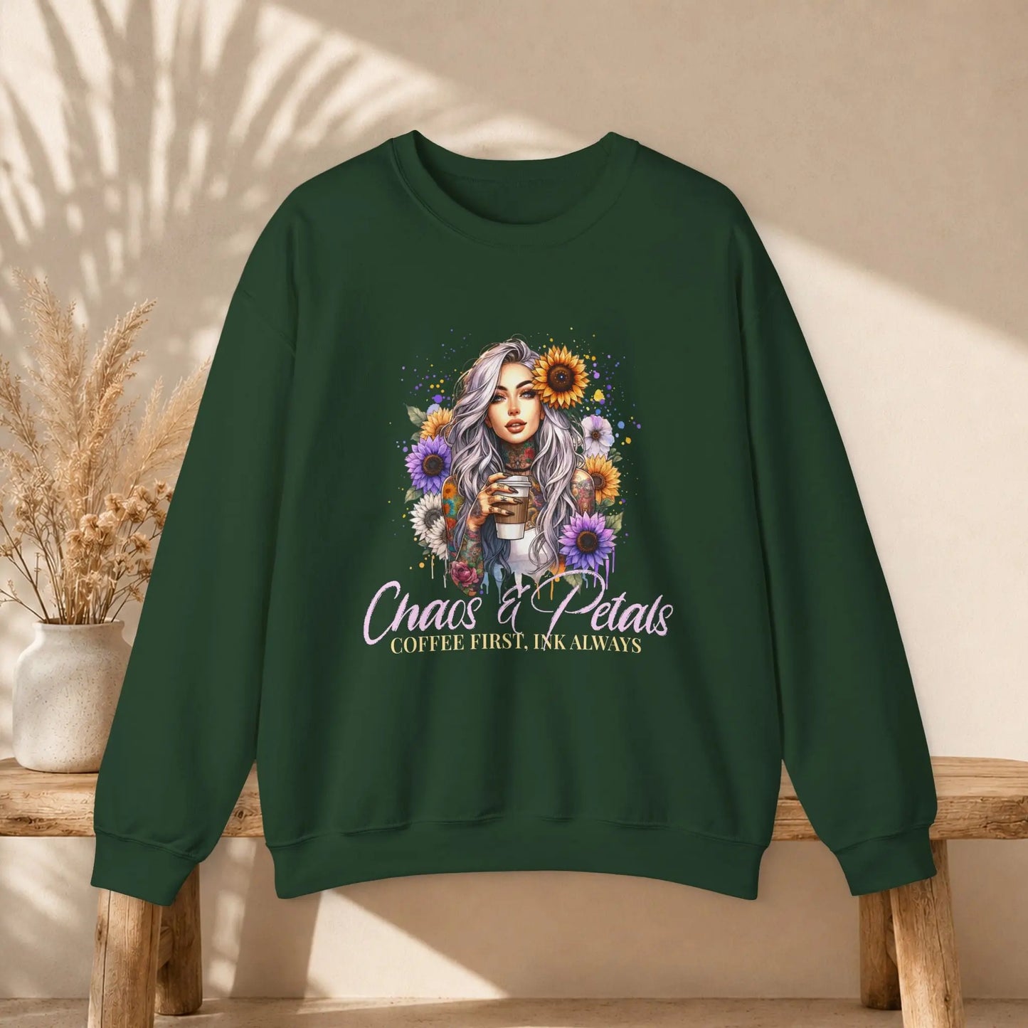 Chaos & Petals Sweatshirt Printify