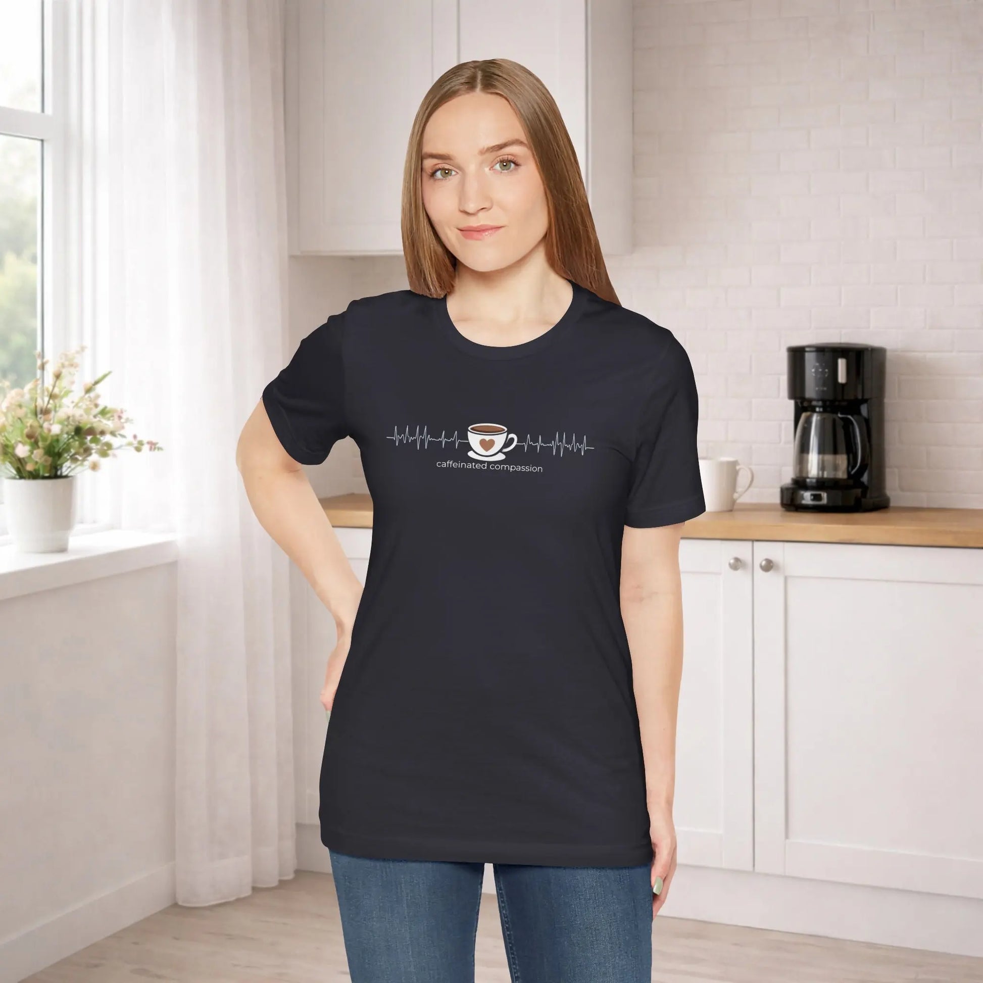 Caffeinated Compassion Tee Printify