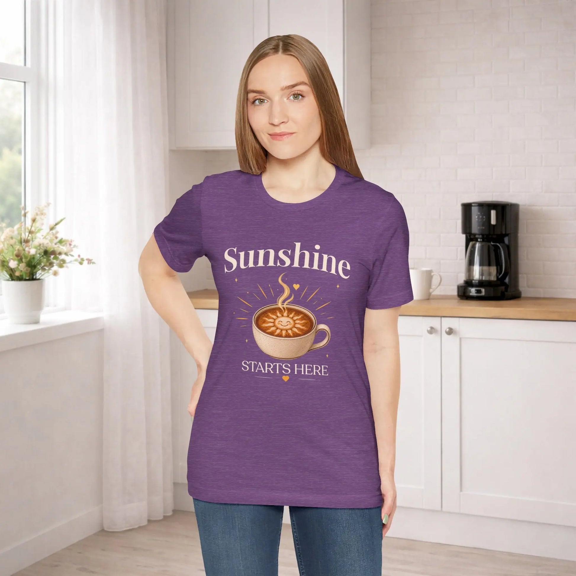 Sunshine Starts Here Tee Printify