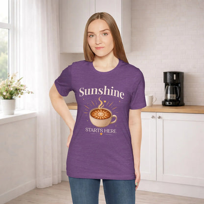 Sunshine Starts Here Tee Printify