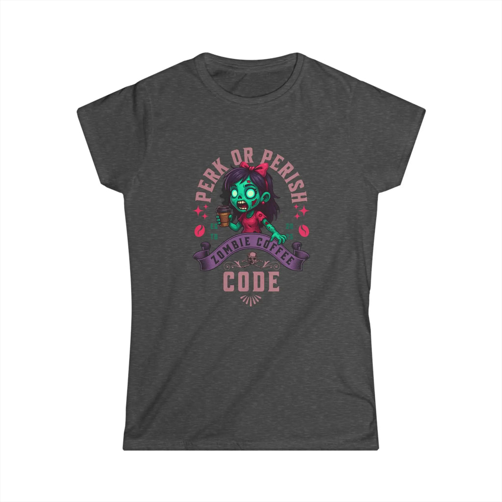 Perk or Perish Tshirt - Zombie Coffee Code Printify