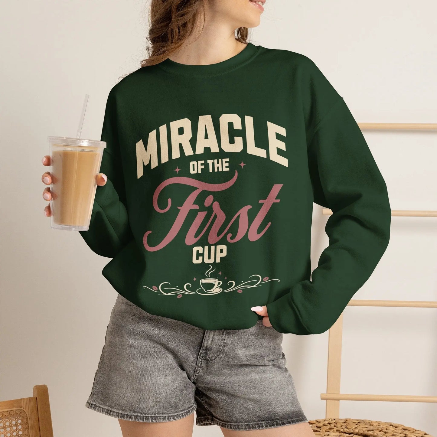 Miracle of the First Cup Sweatshirt Printify