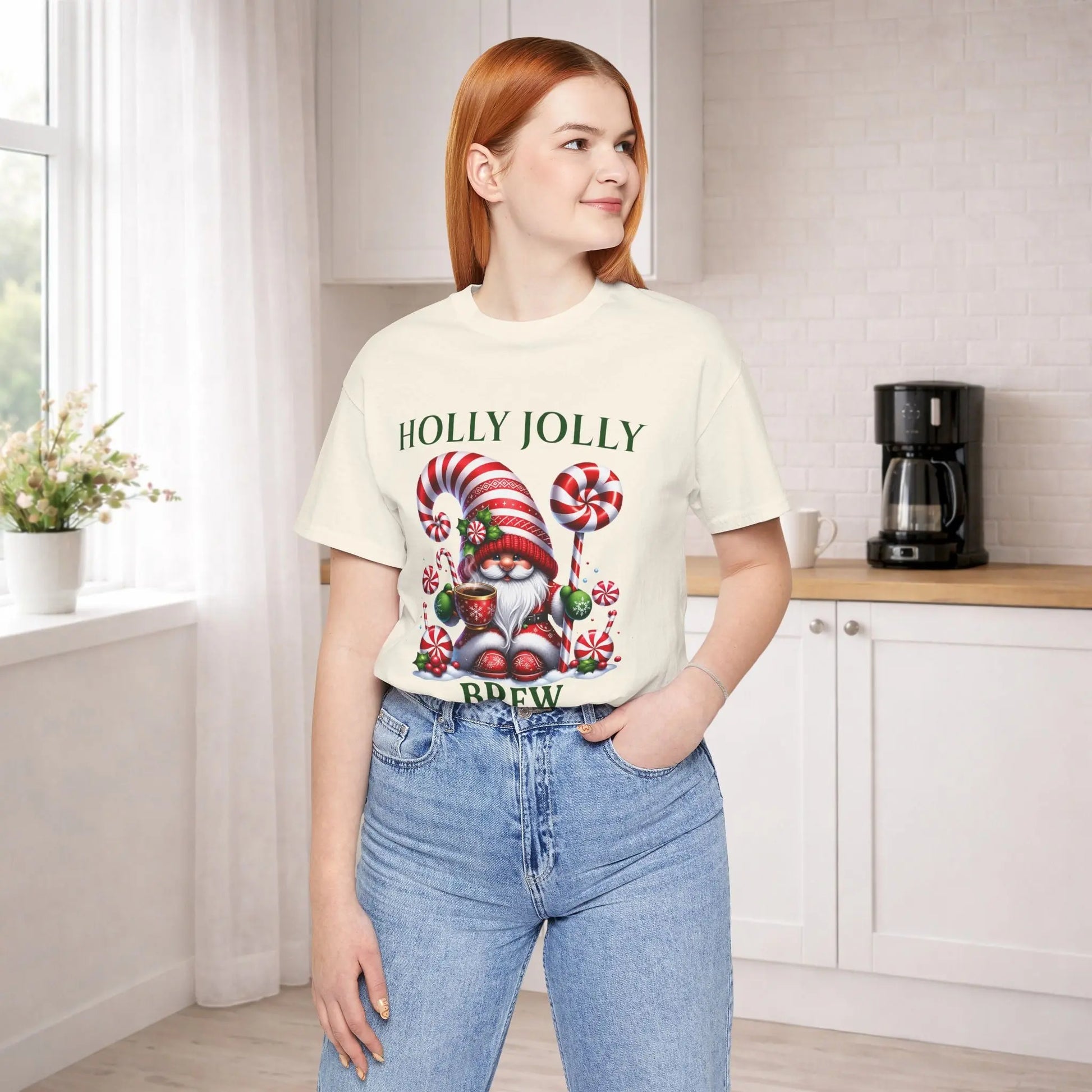 Holly Jolly Brew Christmas Tee Printify