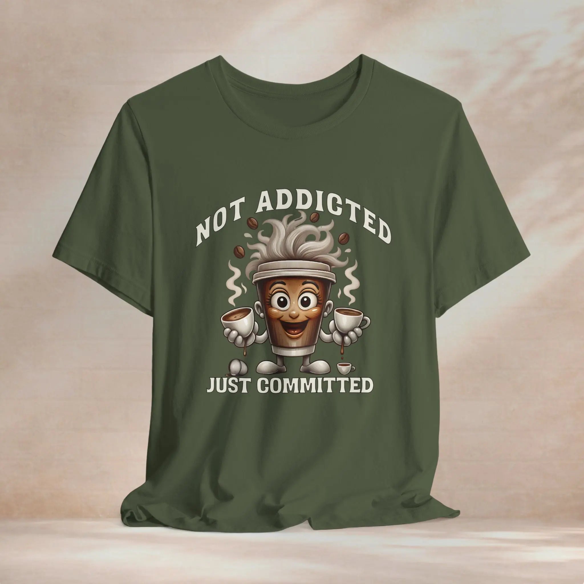 Not Addicted Just Committed Tee Printify