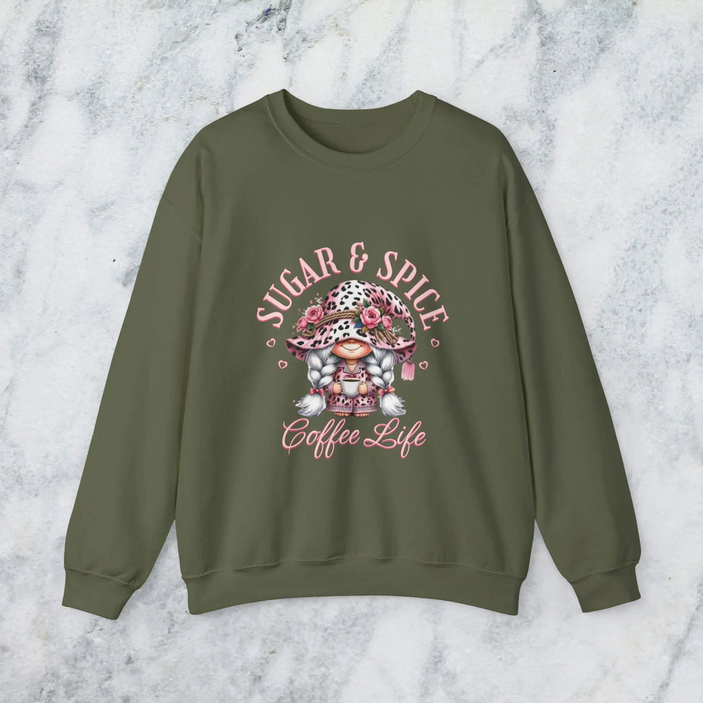 Sugar & Spice Sweatshirt | Cozy and Comfy Gift for Coffee Lovers Printify