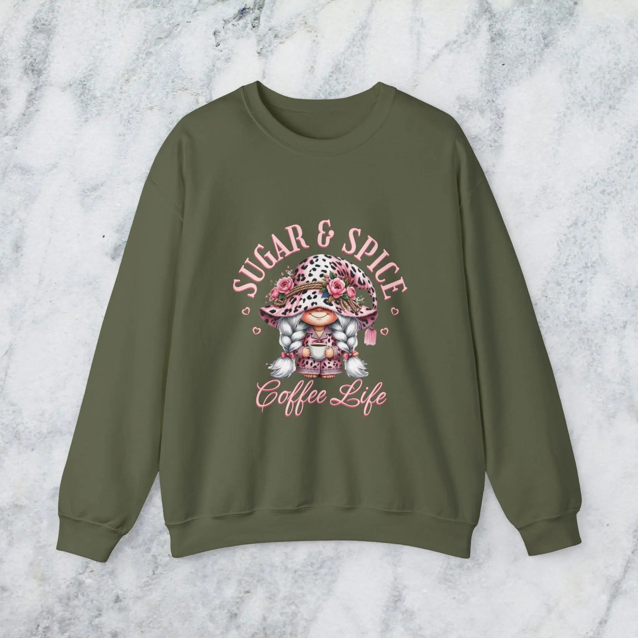 Sugar & Spice Sweatshirt | Cozy and Comfy Gift for Coffee Lovers Printify
