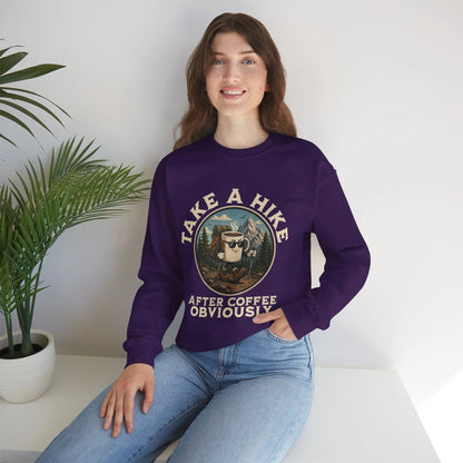 Take a Hike Coffee Sweatshirt Printify