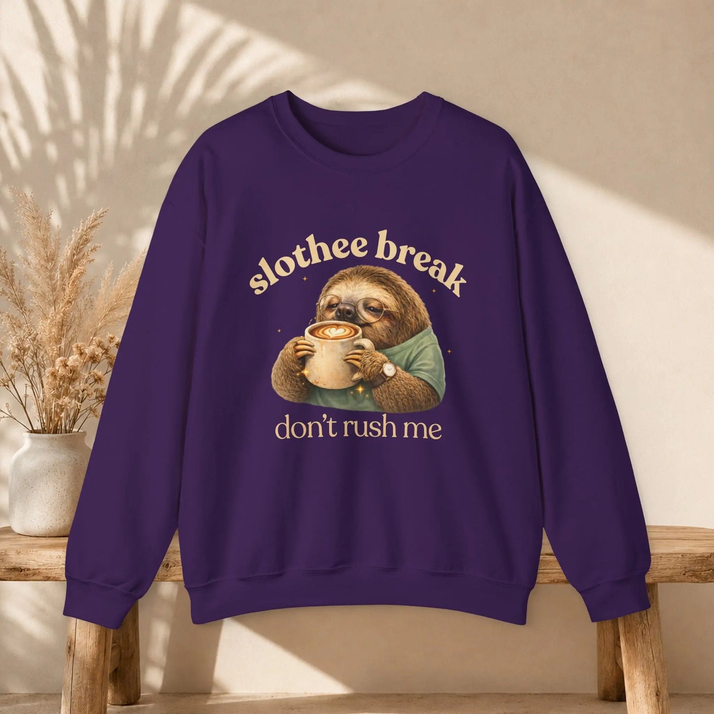 Slothee Break Sweatshirt Printify