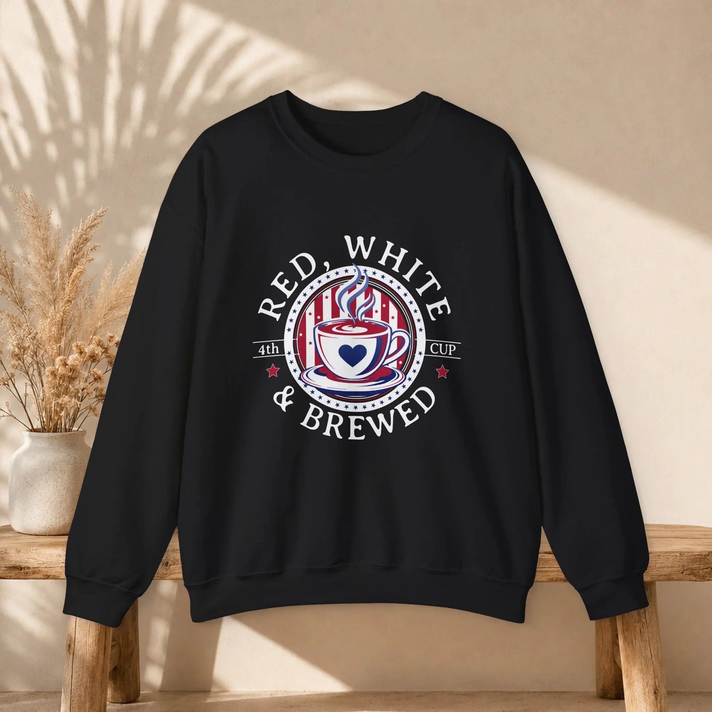 Red, White & Brewed Sweatshirt Printify