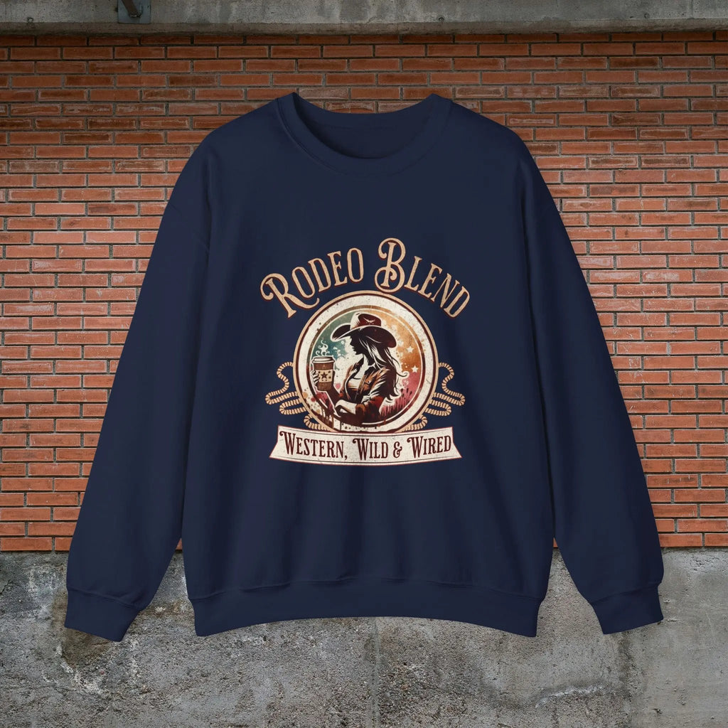 Western Rodeo Blend Sweatshirt, Cozy Unisex Sweater, Vintage Graphic Crewneck, Country Style Apparel, Perfect for Rodeo Events - Boldly Bitter Company