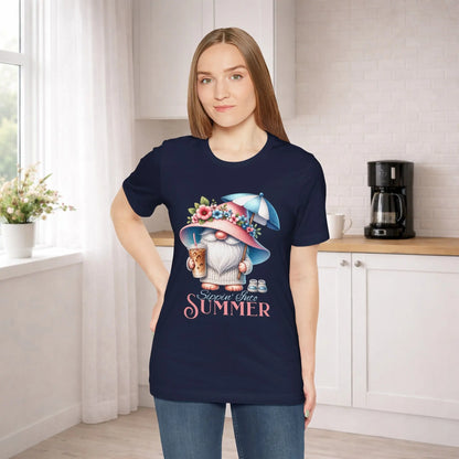 Sippin Into Summer Gnome T-Shirt Printify