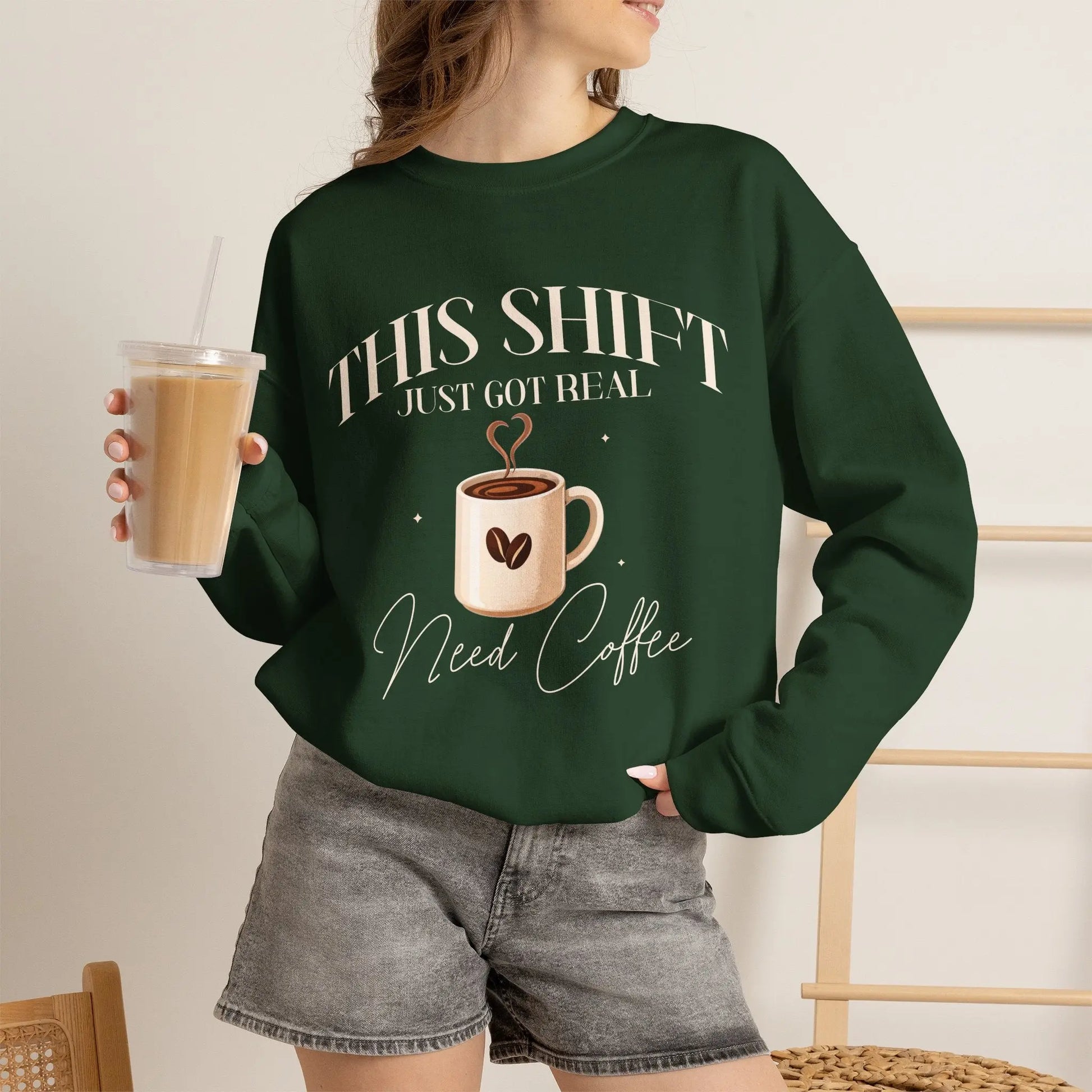Shift Just Got Real Sweatshirt Printify