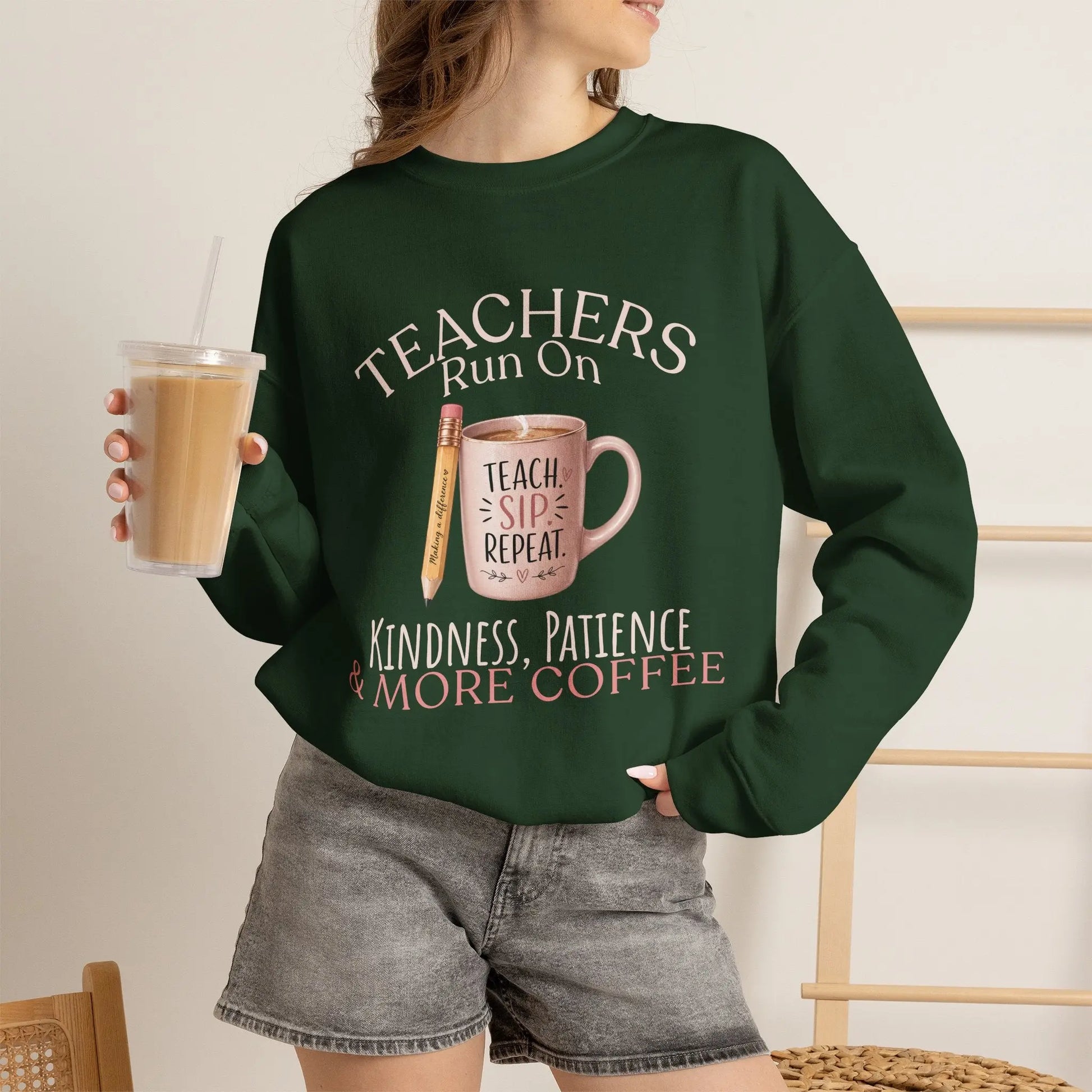 Teacher Coffee Sweatshirt Printify