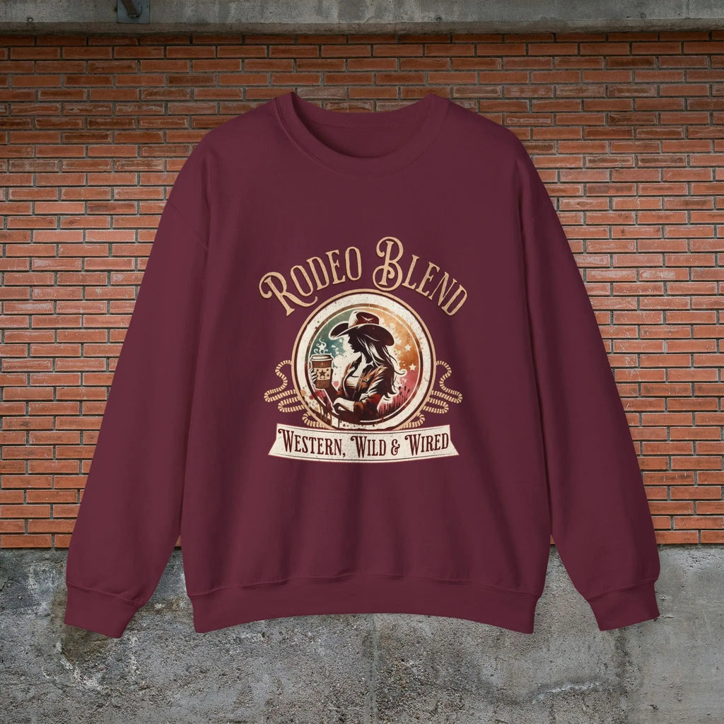 Western Rodeo Blend Sweatshirt, Cozy Unisex Sweater, Vintage Graphic Crewneck, Country Style Apparel, Perfect for Rodeo Events - Boldly Bitter Company