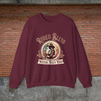 Western Rodeo Blend Sweatshirt, Cozy Unisex Sweater, Vintage Graphic Crewneck, Country Style Apparel, Perfect for Rodeo Events - Boldly Bitter Company