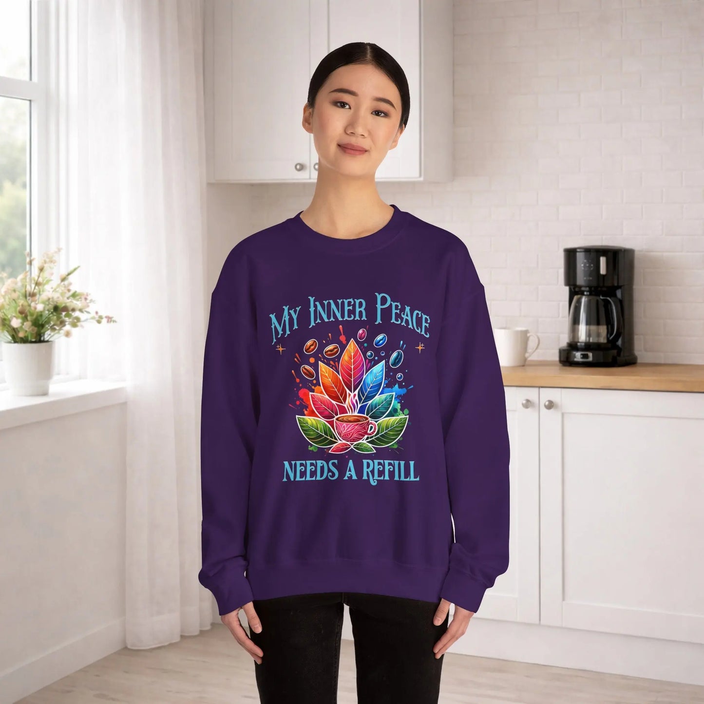 My Inner Peace Coffee Sweatshirt Printify