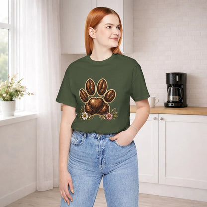 Coffee Paw T-Shirt Printify