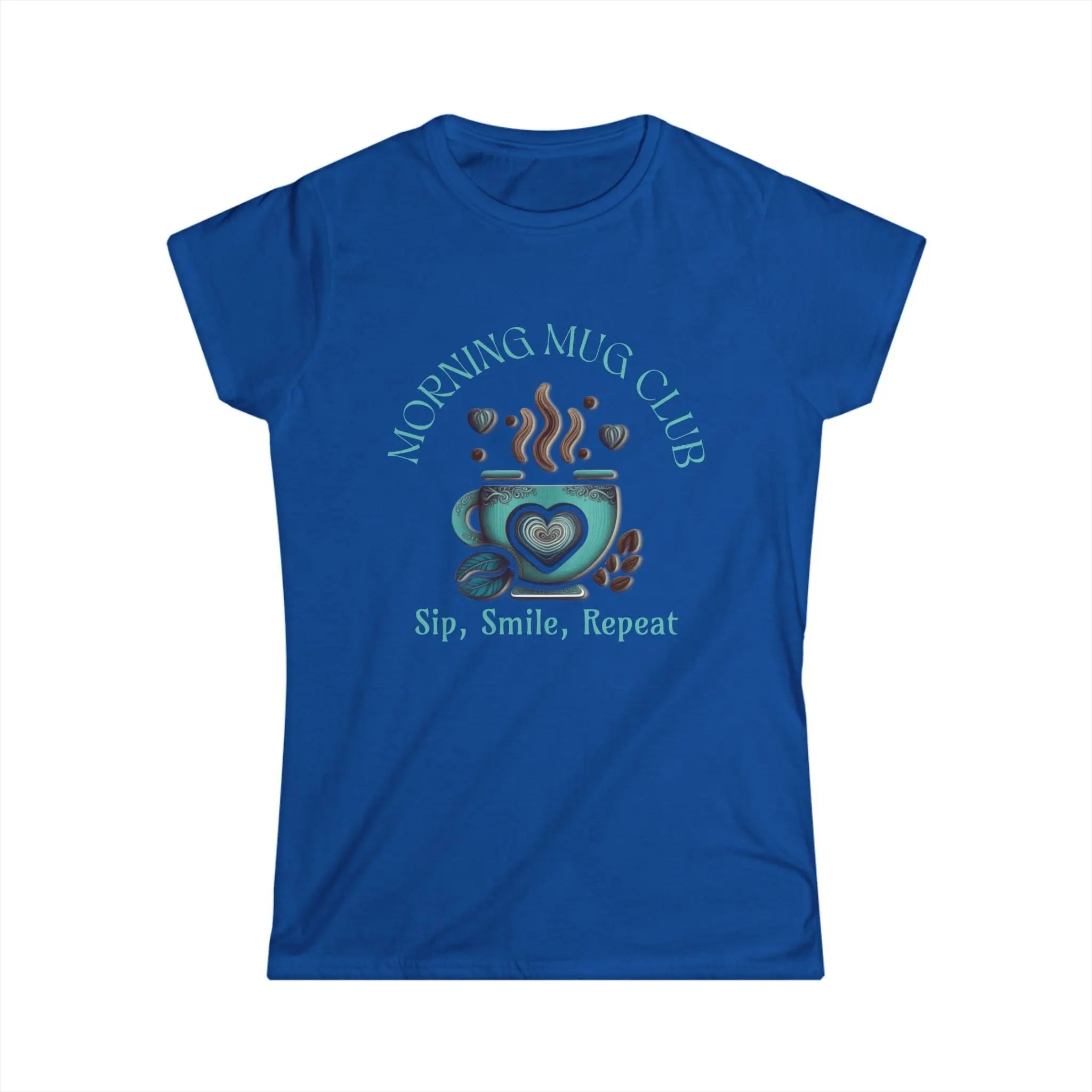 Sip, Smile, Repeat Tshirt - Morning Mug Club - Boho Style Coffee Mug Tee Printify
