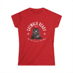 Elegant Cat Coffee T-Shirt – Catwalk Ready Brew, Fancy Fur, Full Mug, Fierce Mood Printify