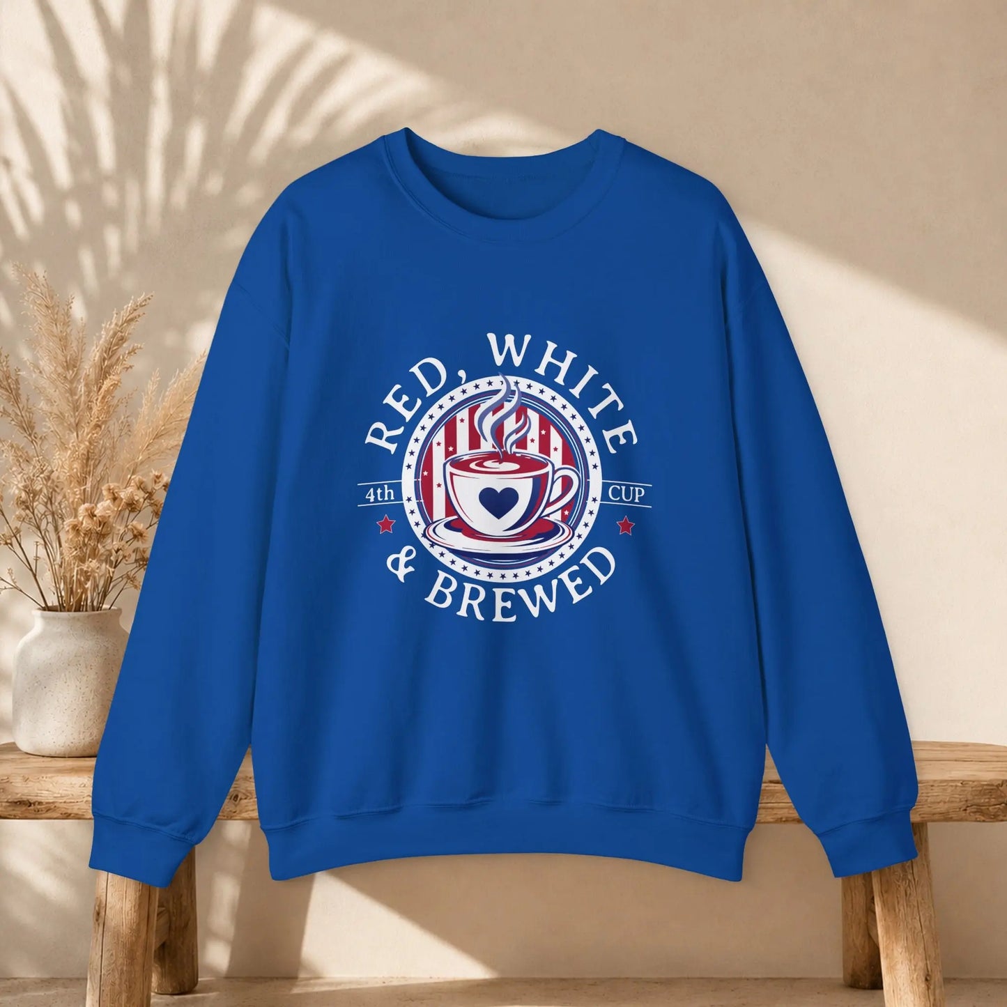 Red, White & Brewed Sweatshirt Printify