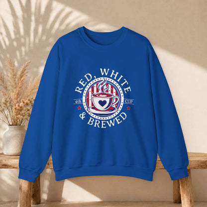 Red, White & Brewed Sweatshirt Printify