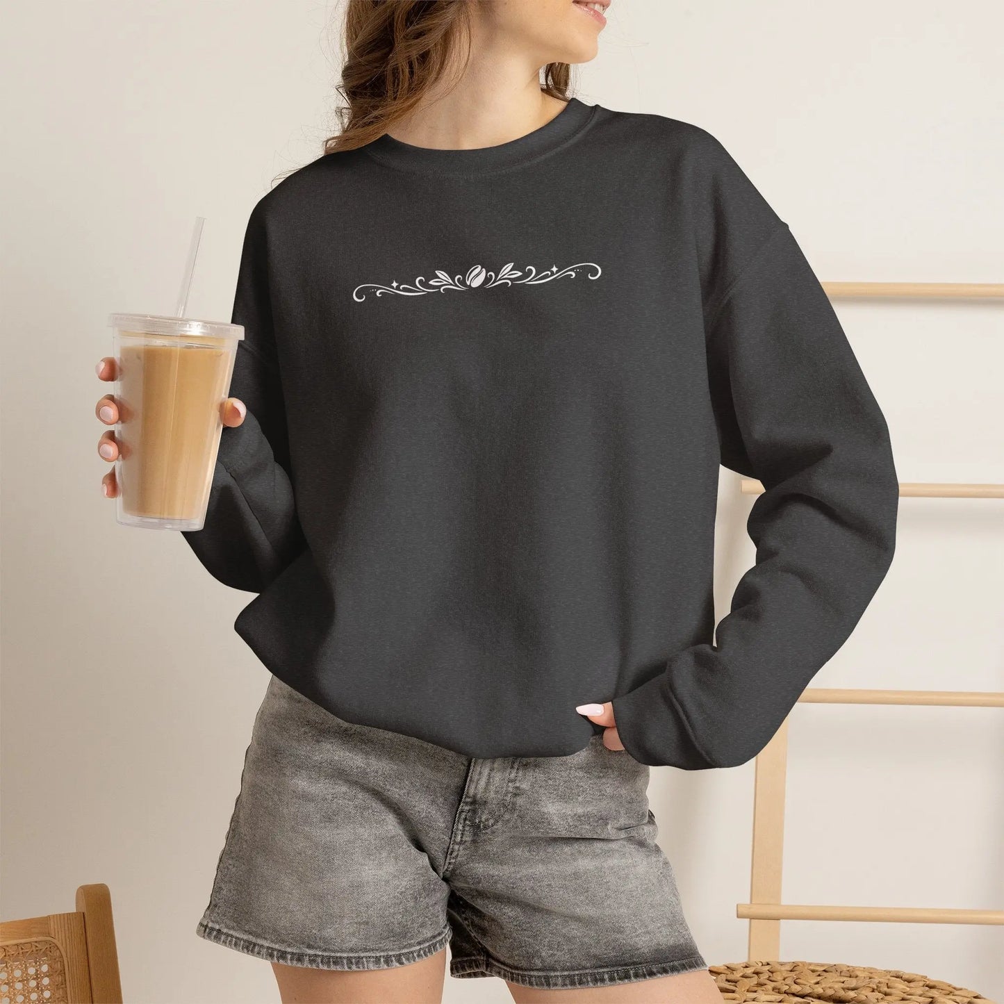 Coffee Filigree Sweatshirt Printify