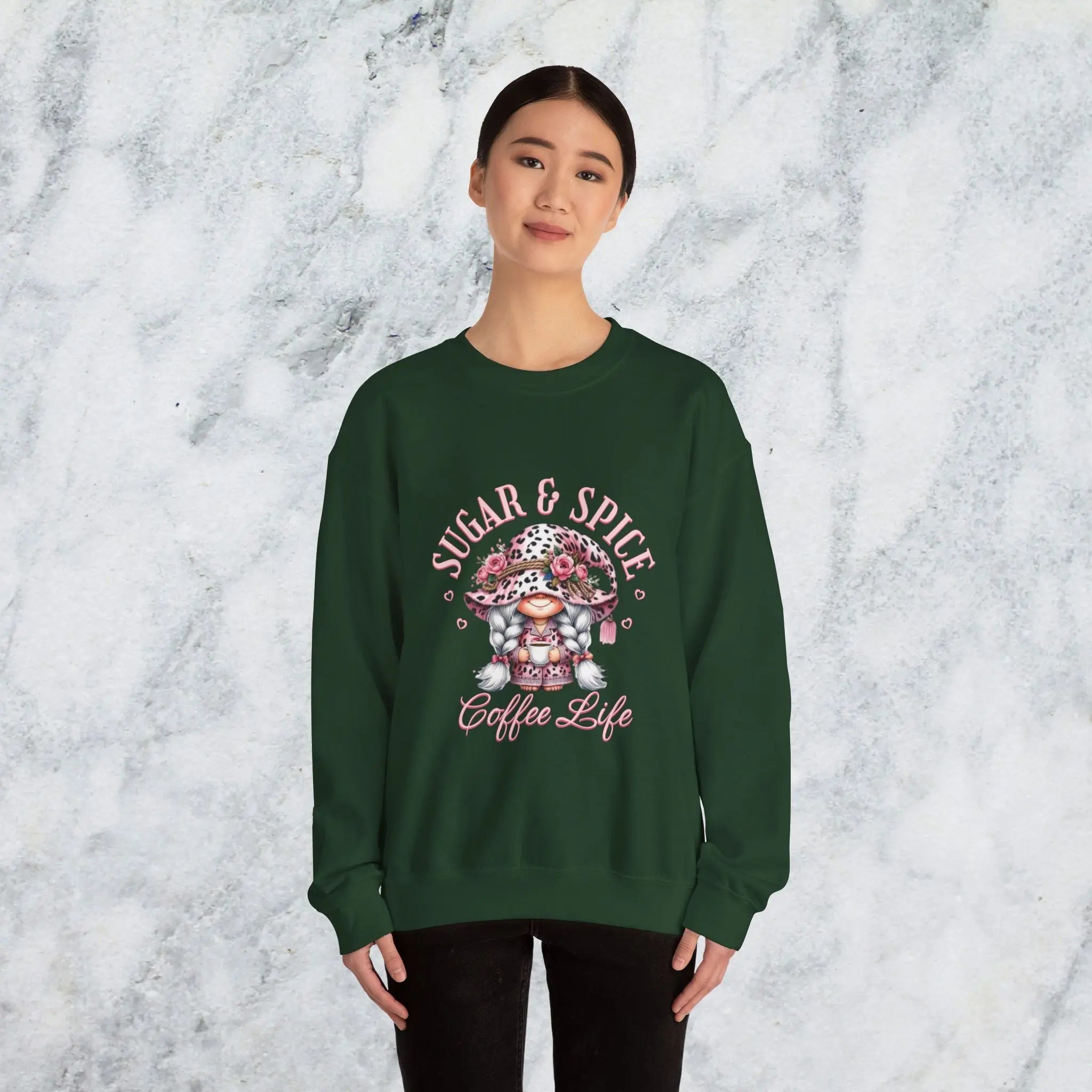 Sugar & Spice Sweatshirt | Cozy and Comfy Gift for Coffee Lovers Printify
