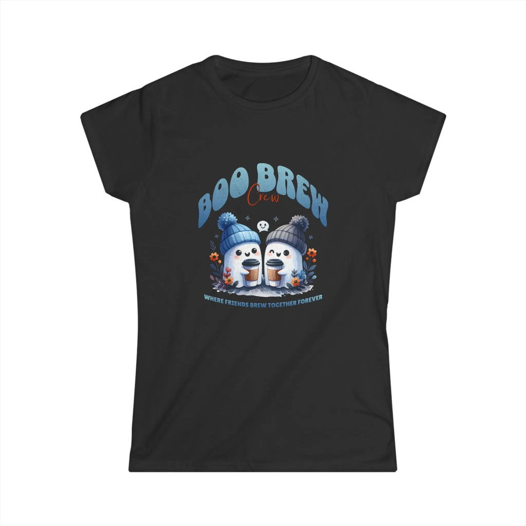 Boo Brew Crew T-Shirt - Cute Ghost Coffee tee Printify