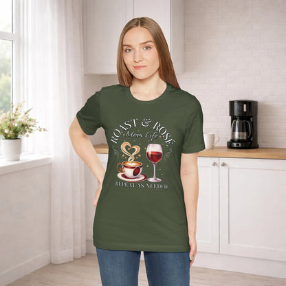 Coffee Wine Mom Life Tee - Roast & Rosé - Boldly Bitter Company