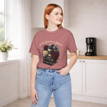 Books, Blooms & Brews Tee Printify