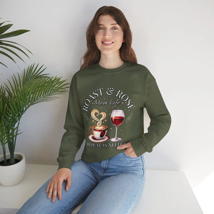 Coffee Wine Mom Life Sweatshirt Printify