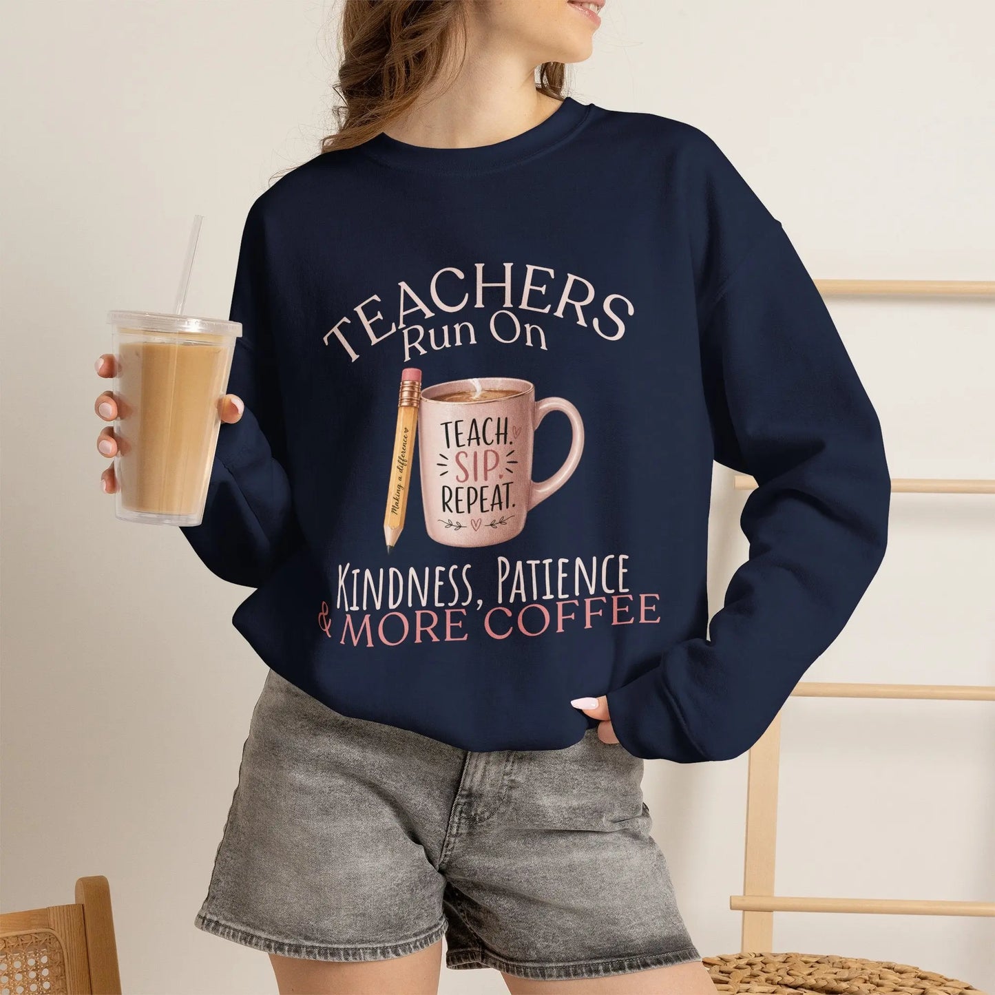 Teacher Coffee Sweatshirt Printify
