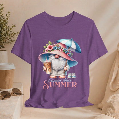 Sippin Into Summer Gnome T-Shirt Printify