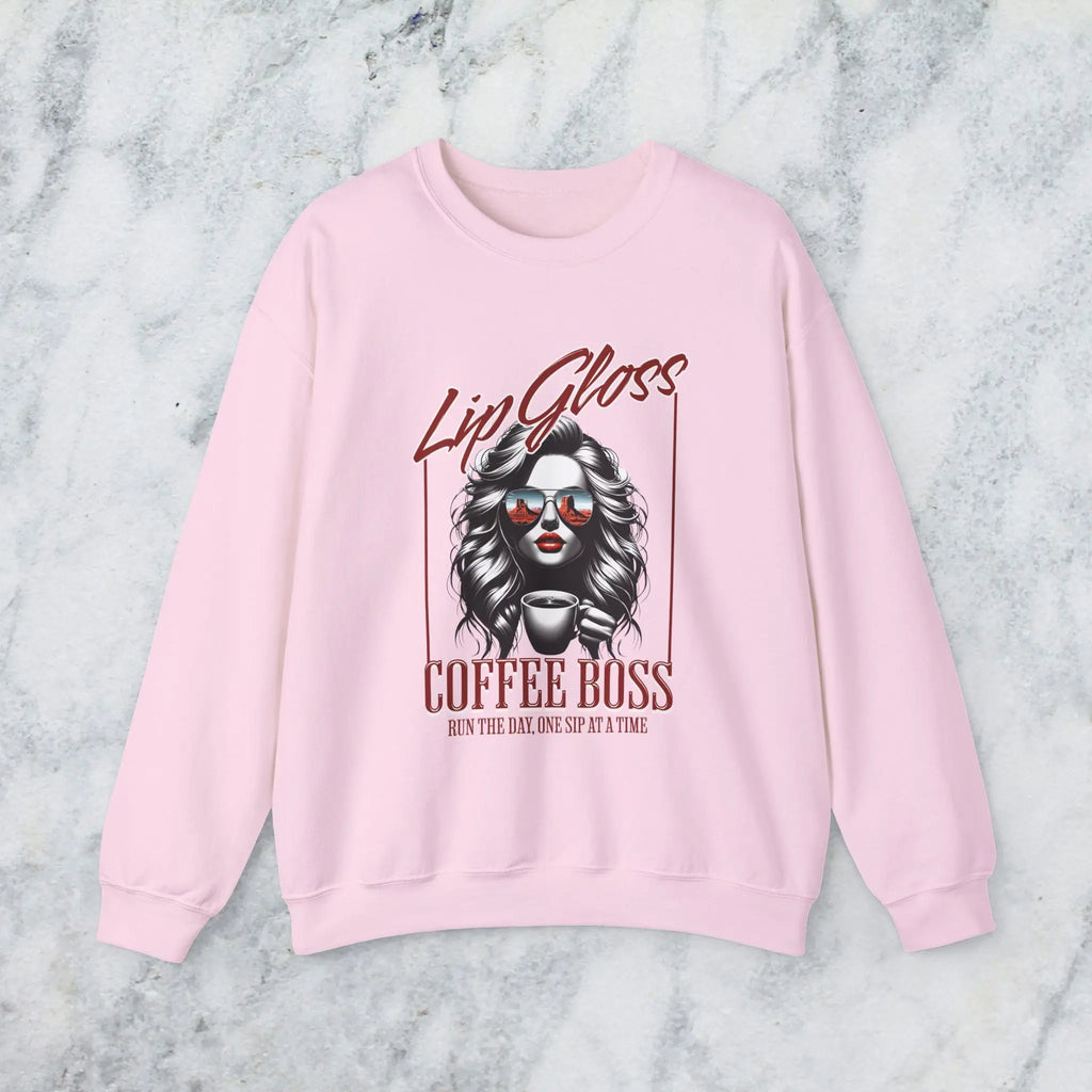 Lip Gloss Coffee Boss Sweatshirt Printify