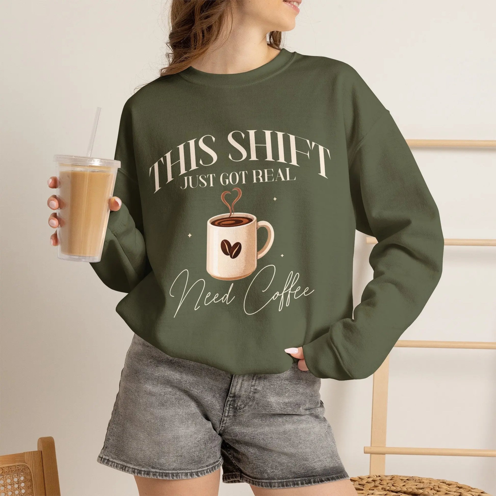 Shift Just Got Real Sweatshirt Printify